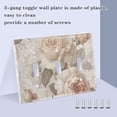thumbnail image 3 of Yayeee Toggle Light Switch Wall Plate 2-Gang 4.56"x4.48" Decorative Outlet Cover, Lace and Floral, 3 of 7