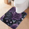 thumbnail image 2 of Yayeee Bath Rug for Bathroom Floor Non Slip Rectangle Fluffy Soft Absorbent Mat, 16"x24", Roses and Pearls, 2 of 7