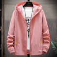 thumbnail image 2 of Vedolay Winter Jackets for Men Button Down Cardigan Open Front Soft Blazer Jackets Coat Clothes Pink,3XL, 2 of 5