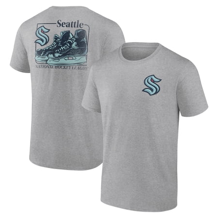 Men s Heather Gray Seattle Kraken Glory Skates T-Shirt