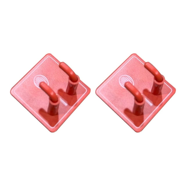 2x estante de raqueta montado en la pared ganchos para raqueta de bádminton colgador de raqueta portátil de Metal Rojo