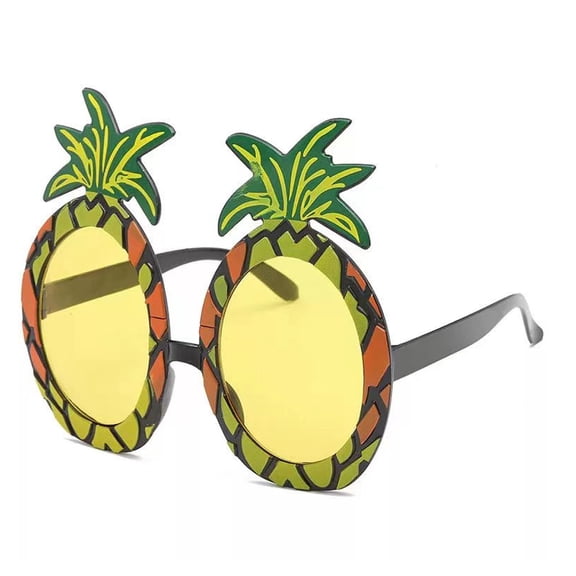 KYAIGUO Summer Tropical Pineapple Sunglasses Novelty Sunglasses Fruit Shape Glasses Funny Hawaiian Luau Party Eyeglasses Summer Beach Party 3PCS