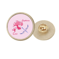 thumbnail image 1 of Sagitario Leo Broche de oro metálico circular, 1 of 3