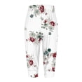thumbnail image 5 of YDLCAFD Capris For Women Print Pants Bottom High Waist Drawstring Joggers, 5 of 5