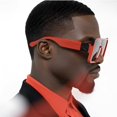 thumbnail image 5 of Women Sunglasses Fashion Flat Lens Square Red, 5 of 10