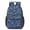 Paisley and Floral Blue Pattern, variant on Paisley and Damask Blue Pattern 17" Waterproof Oxford School Backpacks for Teens, S-Shape Padded Straps, for School, Travel, Hiking, Camping