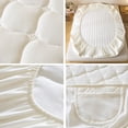 thumbnail image 4 of Ice Silk Summer Mattress Protector - Quilted Waterproof Bed Cover Set, Comfortable Nylon Spandex Topper for All Mattresses, Beige, JKODE, 4 of 6