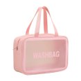 thumbnail image 2 of Worallymy Bolsa de cosméticos Bolsa de maquillaje a prueba de agua Organizador de estuche de lavado de artículos de tocador esmerilado de viaje rosa L Worallymy JD735803007, 2 of 7