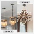 thumbnail image 6 of TAILTOSS 2Pcs Vintage Style Ceiling Light Canopy Kit in Dark Brown Iron for Ceiling Lamp 5.3x5.3x2.6in, 6 of 8
