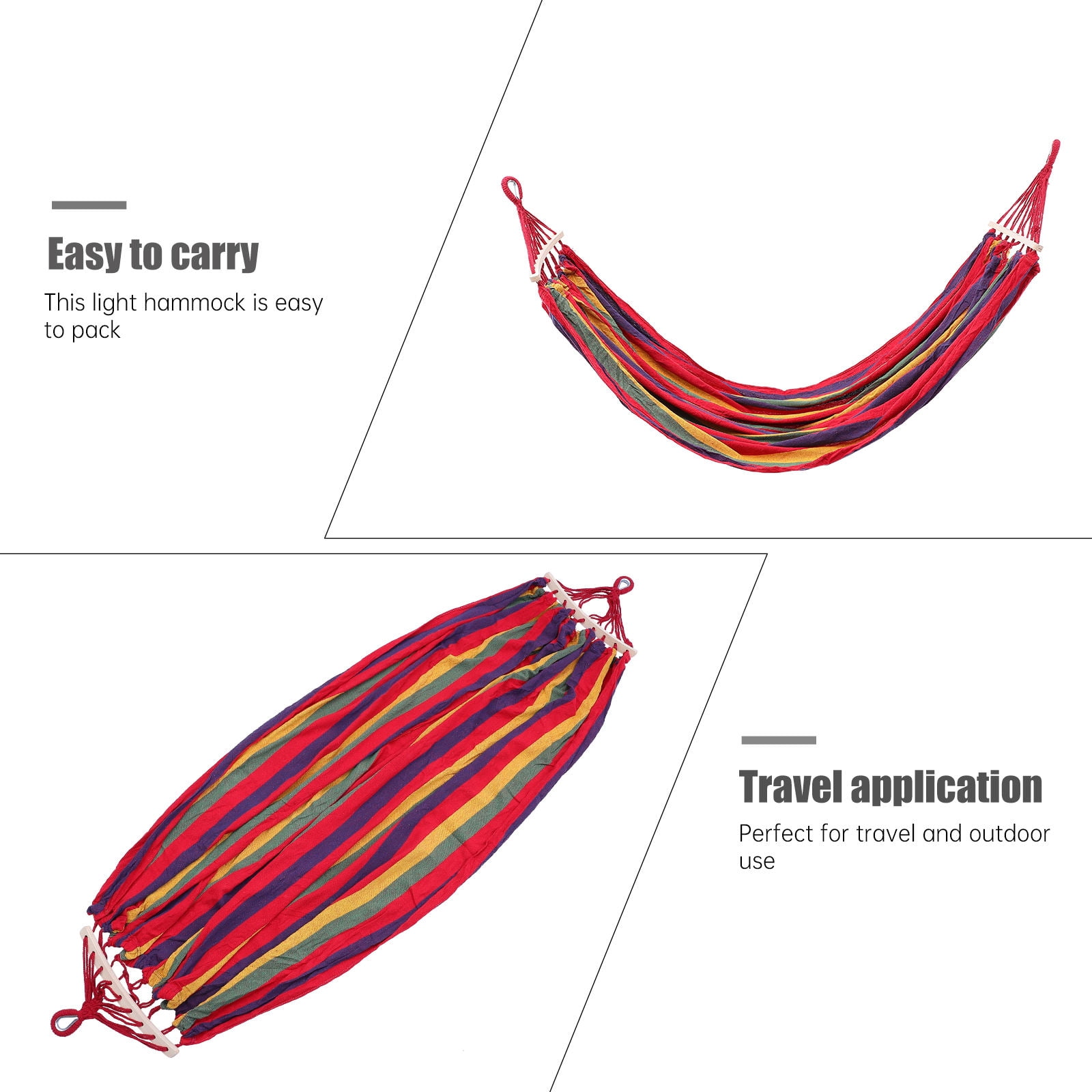 BESTYASH Camping Hiking Hammock Canvas Outdoor Portable Swing Bed