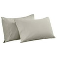 thumbnail image 2 of Superior Cotton Blend 600 Thread Count Pillowcase Set of 2, Standard Size, Stone, 2 of 4