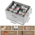 thumbnail image 2 of Large Capacity Shoe Storage With Lid Reinforced & Proof Home Closet Organizer Sweater Containers for Closets Coat Storage Bag Zipper Container Shelf Storage Flat for Storage under Bed Organization And, 2 of 3