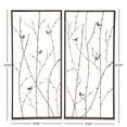 thumbnail image 3 of Dec Mode Farmhouse Metal Fireplace Screen with Brown and Green Tree Detail, 39"W x 33"H, Black Frame, 3 of 8
