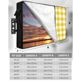 thumbnail image 7 of Outdoor TV Cover 52 to 55 Inch Weatherproof, Farmhouse Vintage Waterproof TV Screen Protector for Outside Decor with Zipper and Pocket 52"L x 30"H , Gingham Checkered Texture Yellow White, 7 of 7