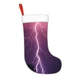 thumbnail image 2 of Salouo Thunderstorm Violet Purple Print Christmas Stockings,Large Xmas Stocking Set of 1 Holiday and Farmhouse Stocking for Christmas Holiday Party Decoration(17.7*11 Inch), 2 of 7