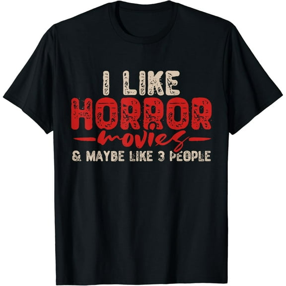 Horror Movie T-Shirt Black Large