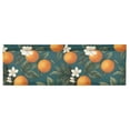thumbnail image 6 of Yayeee Kitchen Valance Rod Pocket 54" x 18" Living Room Window Curtain, Retro Floral Orange, 6 of 6
