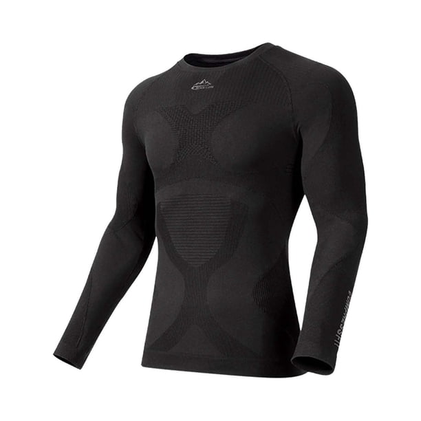 Gibobby Ropa interior hombre Conjunto de ropa para actividades al libre, ropa transpirable y de compresión para esquiar, en bicicleta y otras actividades al libre(Gris, XL)