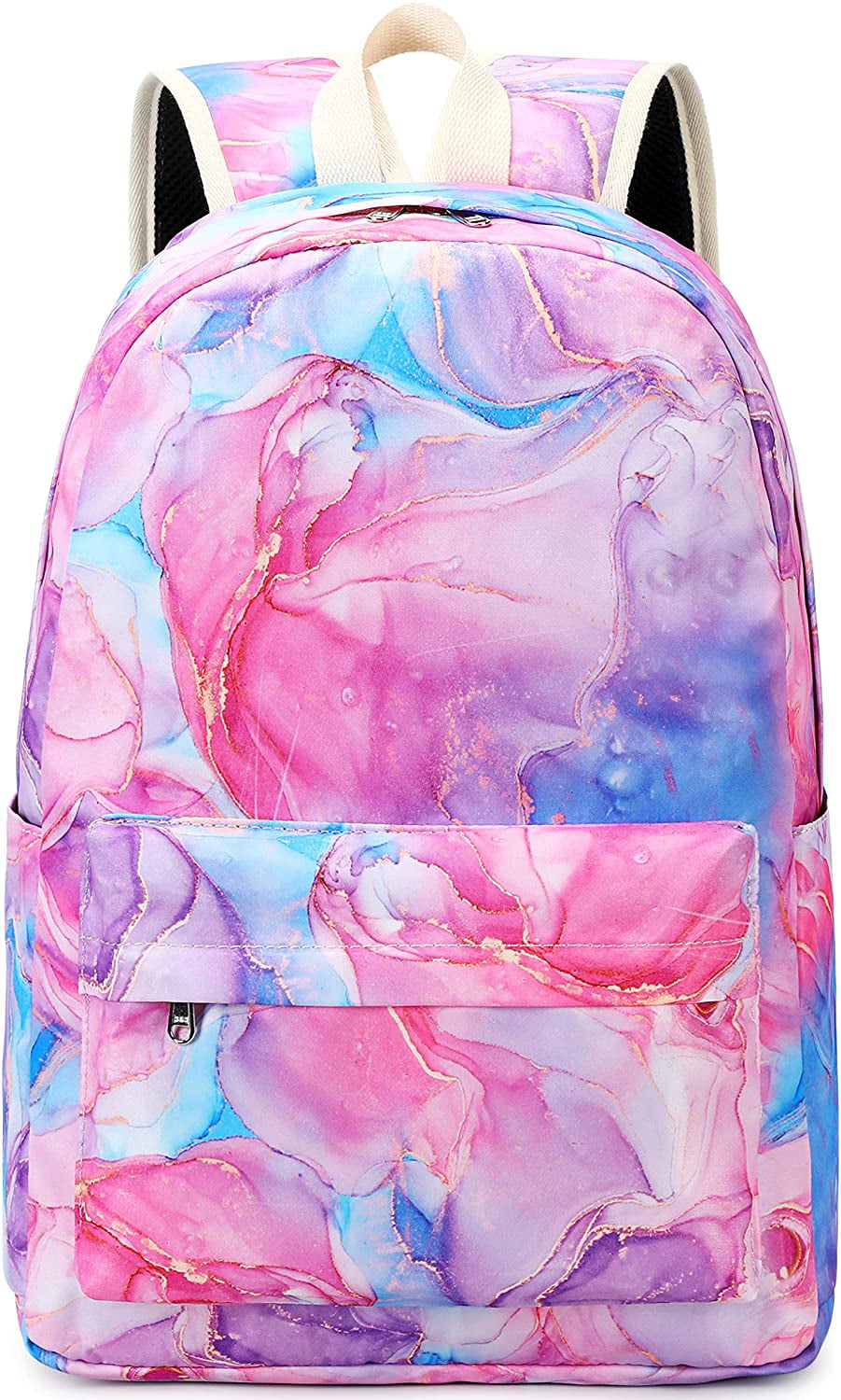 Marble School Backpack Teen Girls Lightweight College Waterproof School Laptop Casual Backpack 