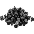 Black Fire Pit Glass Rocks, 1/2"1", 10 lbs