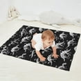 thumbnail image 2 of Black Dinosaurs Skeleton Text Pattern Blanket,Comfortable Soft Lamb Wool Throw Blanket,All Season,Warm Lightweight Blankets for Sofa Bed Couch Living Room Chair,30"x40", 2 of 4