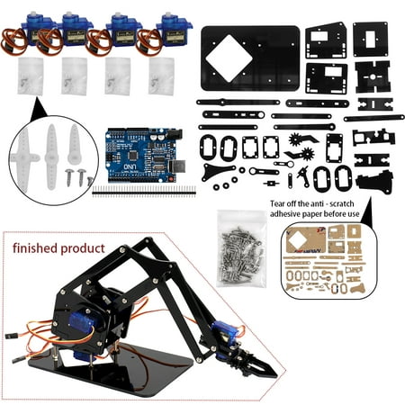 DIY Robot Hand Mechanical Arm Robotic Claw Set Suitable for SG90 UNO Desktop DIY