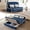 Midnight Navy, variant on 60" 3 in 1 Pull Out Sofa Bed, Full Size Convertible Sleeper Loveseat with Storage, Trundle & 2 Pillows, for Living Room/Dorm/Bedroom/Office/RV