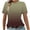 Army Green, variant on Women's Fashion Ombre T-Shirt Gradient Print with Round Neck Short Sleeves Loose Fit Comfort Pullover Ideal for Spring Summer