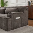 thumbnail image 6 of L-Shape Chenille Luxury Sectional Sofa with Side Pocket, Oversized Mnimalist Design Couch, Comfy Sleeper Sleeper Sofa Couch for Living Room, Apartment, No Assembly Required, Brown, 6 of 9