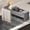 Gray, variant on White Kitchen Sink Caddy Organizer with Auto Draining Tray - 11.8" Sponge Holder & Brush Stand, Durable Plastic Sink Caddy for Sponges, Soap, Brushes & Towel Hanging Rod