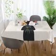 thumbnail image 3 of Yayeee Tablecloths 60" x 60" Rectangle Wrinkle Resistant Party Table Cover, Black Flowers, 3 of 8