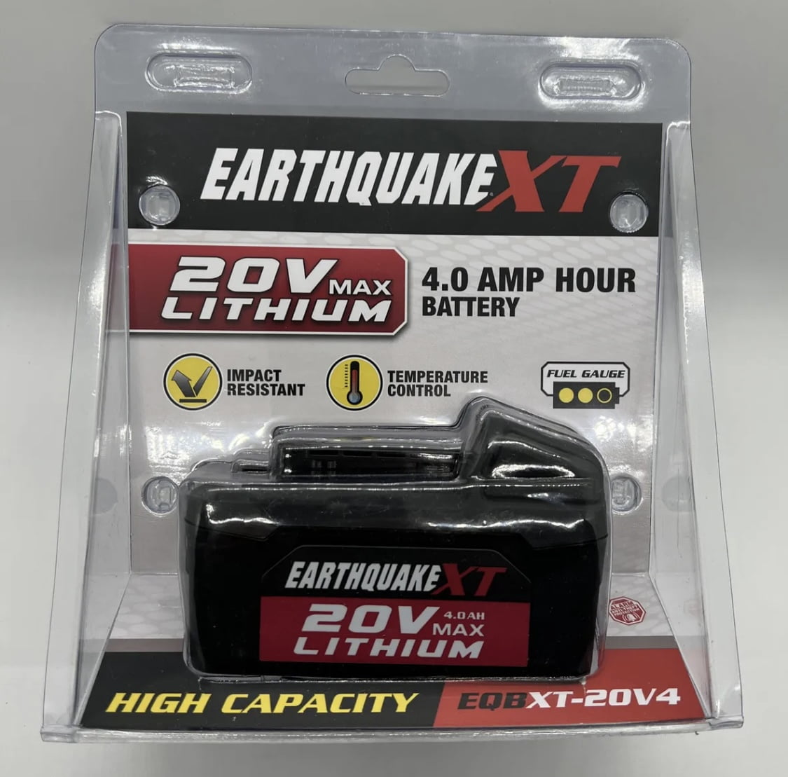 EARTHQUAKE XT 20V Max Lithium 4 Ah Battery
