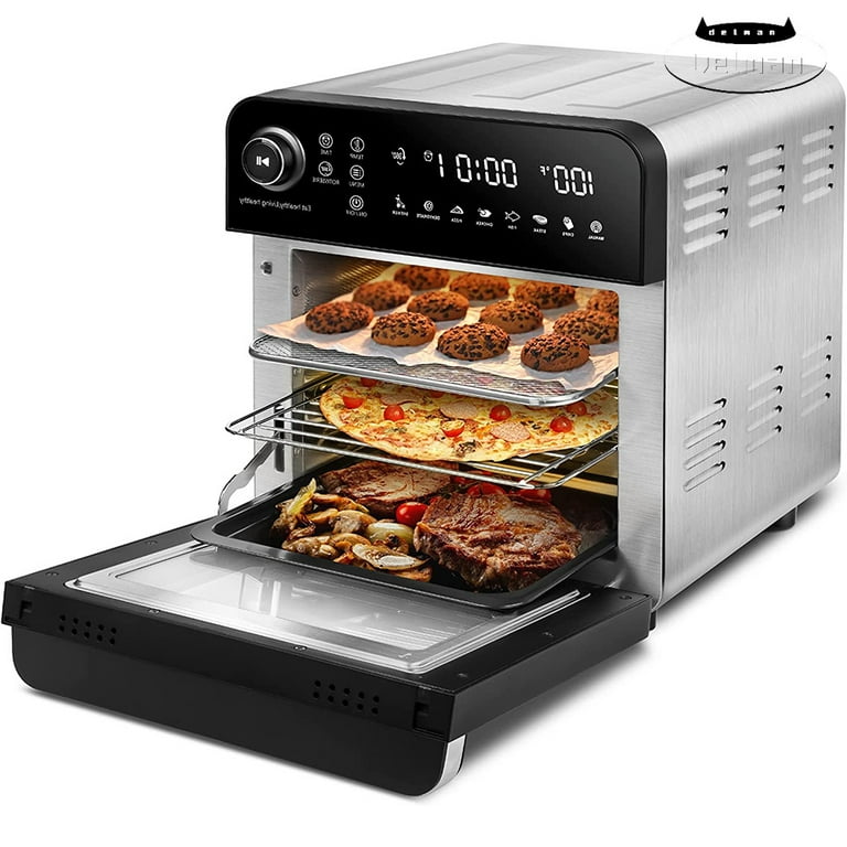 Compact Air Fryer Oven, 7-in-1 Toaster Oven Air Fryer Combo