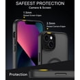 thumbnail image 3 of for iPhone 13 / 14 Case Compatible with MagSafe, Translucent Matte Shockproof Phone Case Cover - Black, 3 of 7