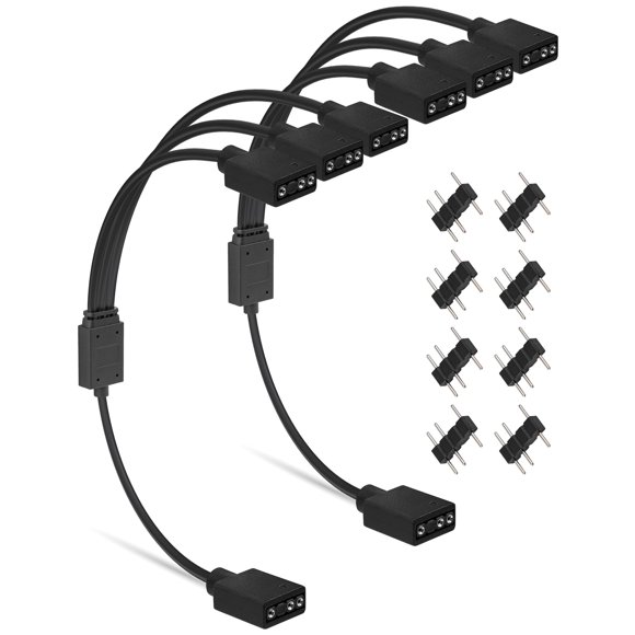 Cable divisor ARGB UpHere 1 a 3, 5 V, 3 pines, RGB direccionable (paquete de 2)