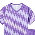 thumbnail image 3 of Zshosam Toddler Boy Summer Outfits Boys 2 Pieces Summer Outfits Short Sleeve Button Down Shirts and Shorts Vacation Sets for Kids Size 18 24 Months,(Purple 18-24 Months), 3 of 3
