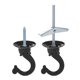 thumbnail image 5 of Ganchos de Techo Duraderos Uxcell con Hardware de Aleación de Zinc 1.46 pulgadas x 2.17 pulgadas Negro 2 Pcs para Colgar Plantas, 5 of 7