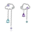 thumbnail image 1 of Qarigey 1 par de pendientes románticos de nubes para mujeres, banquete de boda portátil para niñas, pendientes de tuerca de diseño Simple, Type1 NO1, 1 of 6