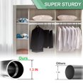 thumbnail image 2 of Closet Rods for Hanging Clothes, 1.3 Inch Diameter Heavy Duty Closet Rod 17-87 Inches Adjustable Clothes Hanging Bar Matte White Shower Curtain Rods for Closet, Wardrobes, Bathroom, Windows, 2 of 6