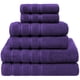 thumbnail image 1 of Juego de 6 Toallas Americanas de Lino Suave 100% Algodón 590 GSM Morado, 1 of 8