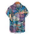 thumbnail image 5 of Camisas hawaianas para hombre, camiseta informal con estampado 3D de peces, camiseta de verano de gran tamaño con estampado de dibujos animados, elegante camisa de playa para vacaciones, 5 of 5