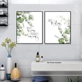 thumbnail image 3 of Botanical Bathroom Decor Wall Art Prints –Unframed Set of 2 ( 12x16 Inch )– Wash your Worries Away and Relax Signs Bathroom Wall Decor, Sage Green Greenery Eucalyptus Leaf Leaves Minimalist Watercolor, 3 of 7
