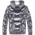 thumbnail image 5 of JUNWELL Men Clearance  Winter Jackets for Men Clearance Shiny Hooded Reflective Down Jacket Cotton Jacket, 5 of 5
