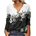 thumbnail image 2 of Aloohaidyvio Tops and Blouses ,Women Casual Tops Long Sleeve Buttons Slim Blouse T-Shirt, 2 of 5