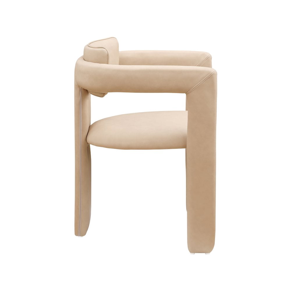 Meridian Furniture Brenda Tan Vegan Leather Dining Chair (Set of 2)