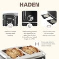 thumbnail image 3 of Haden Heritage 4 Slice Wide Toaster & Electric Water Kettle, Black & Chrome, 3 of 11