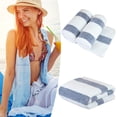 thumbnail image 2 of Gnwei Oversized 27x55 Inch Stripe Beach Towel Thin Terry Large L Beach Towel Essentials Soft Super Absorbent Pool Travel Bath Swim Camping Towels Bulk Men Women Adults Gift, 2 of 9