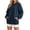 Navy, variant on Horkkom Womens Crewneck Sweatshirt Solid Color Long Sleeve Casual Tops Pleated Soft Pullover Sweatshirts with Pockets, S-2XL