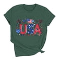 thumbnail image 6 of American Flag Shirts Women 4th of July Graphic Tees Patriotic T-Shirts USA Flag Star Stripe Tops, 6 of 7
