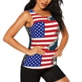 thumbnail image 2 of Easygdp Astronaute Américain Courant vers l'Avant pour Débardeur d'Entraînement pour Femmes, Haut de Course, Chandail de Randonnée, Séchage Rapide pour la Course, Yoga, Randonnée-Xx-Grand, 2 of 7